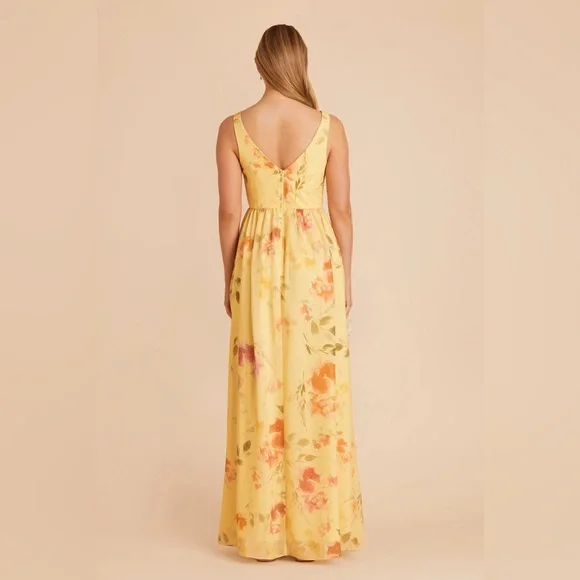Birdy Grey Laurie Empire Maxi Dress Pale Yellow Rococo Floral - Picture 2 of 13
